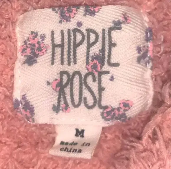 Hippie Rose Blush Pink Fuzzy‎ Knit Sweater Soft Girl Core Cozy Y2K Size M - Picture 2 of 4